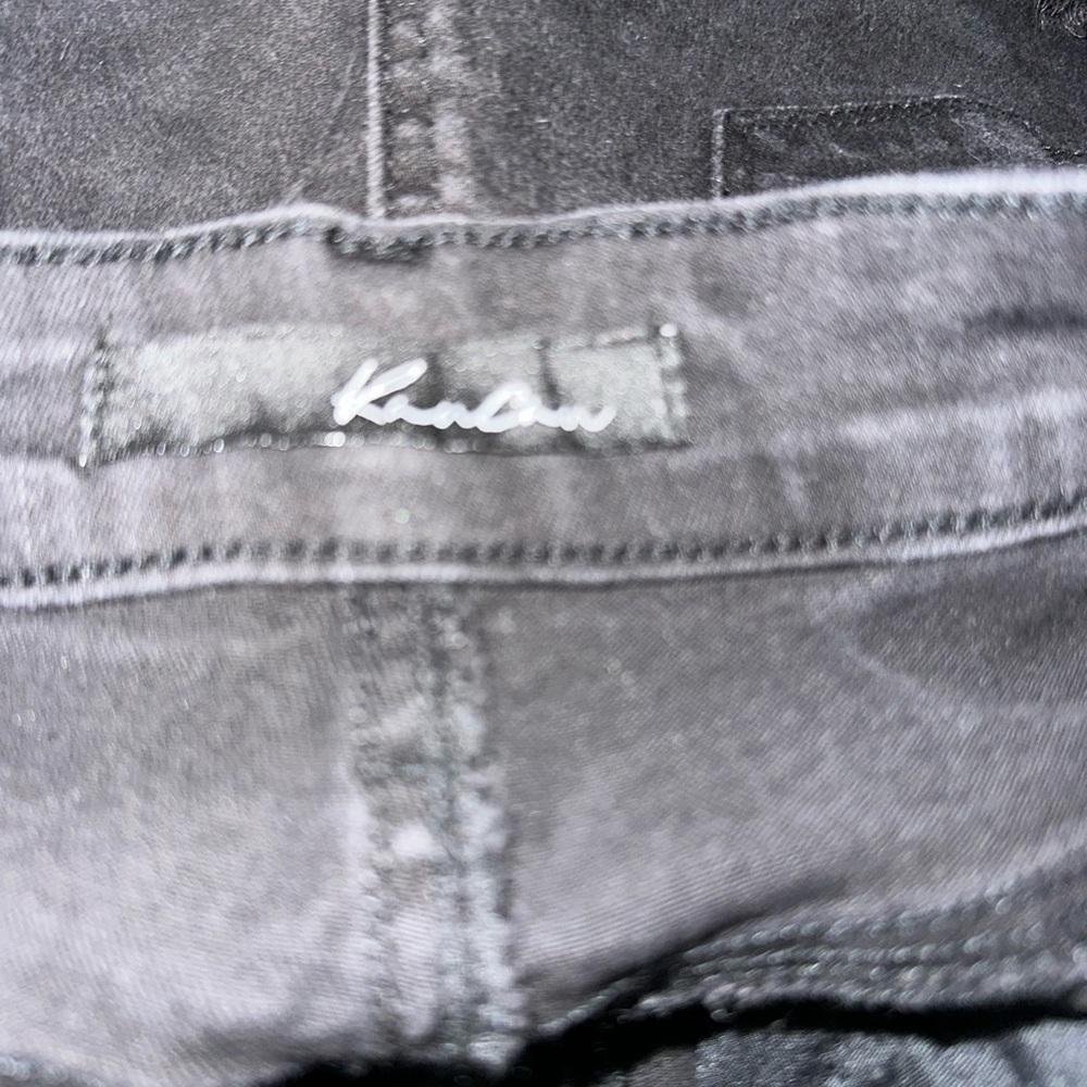 Black Distressed Kancan Denim Shorts - Picture 3 of 4